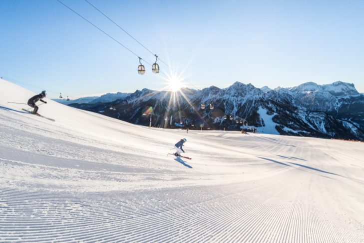 Wintersportliefhebbers die op zoek zijn naar de perfecte bestemming voor zonnig skiën, zijn op de pistes in Zuid-Tirol op de juiste plek.